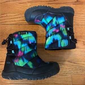 Keen Kids' Black and Multicolor Winter Boots